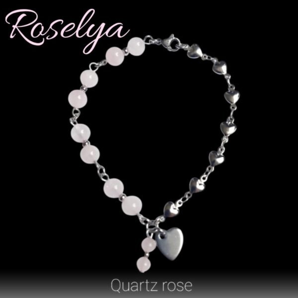 Bracelet ROSELYA - Quartz rose – Image 2