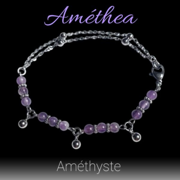 Bracelet ROSAMETHYS- Améthyste et Quartz rose – Image 2