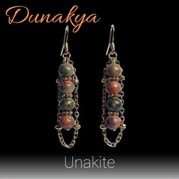 Boucles d'oreilles DUNAKYA - Unakite – Image 2
