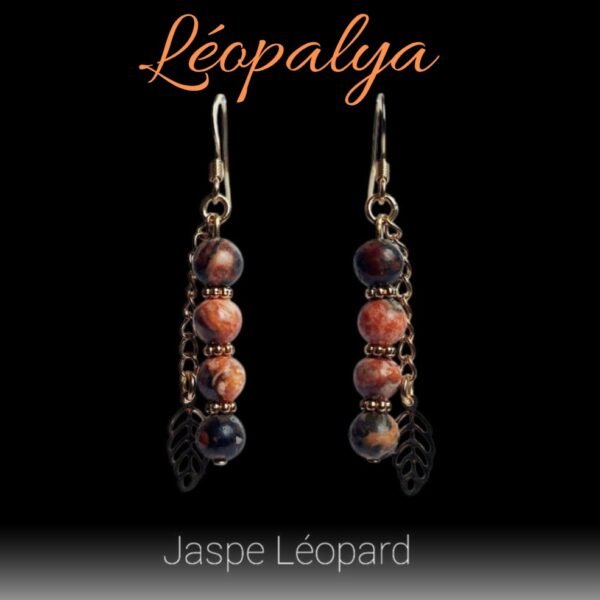 Boucles d'oreilles LEOPALYA - Jaspe léopard – Image 2