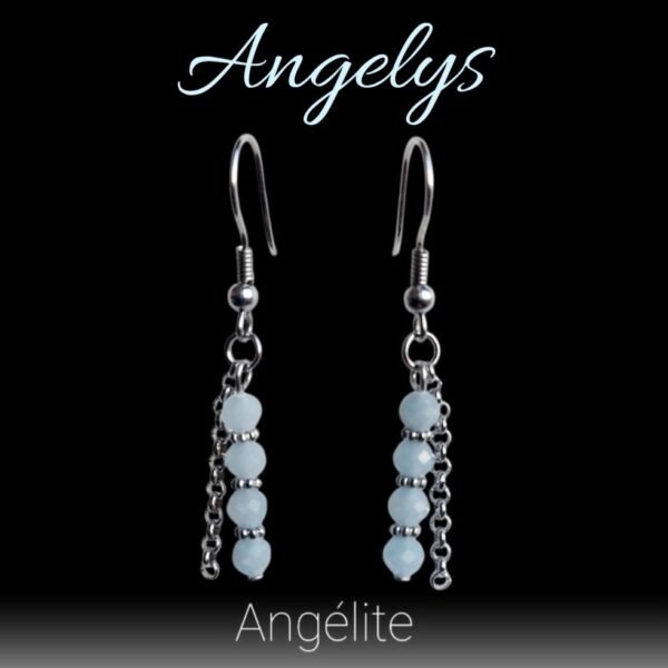 Boucles d'oreilles ANGELYS - Angélite – Image 2