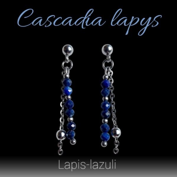 Boucles d'oreilles CASCADIA LAPYS - Lapis lazuli – Image 2