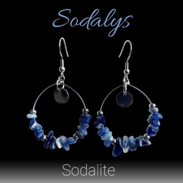 Boucles d'oreilles SODALYS- Sodalite – Image 2