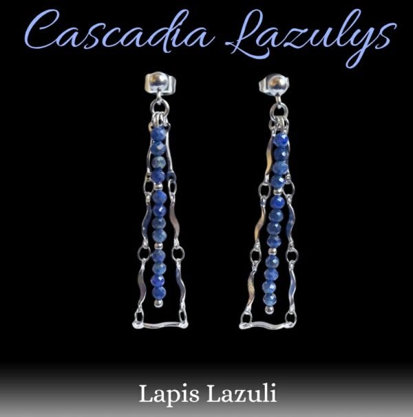 Boucles d'oreilles CASCADIA LAZULYS - Lapis lazuli – Image 2