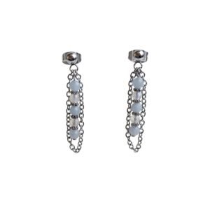 Boucles d'oreilles AURORA - Angélite et Labradorite