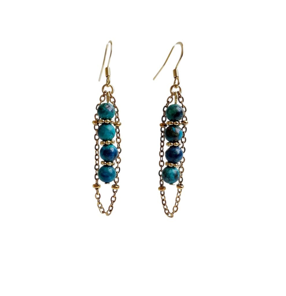 Boucles d'oreilles CHRYSALYS - Chrysocolle