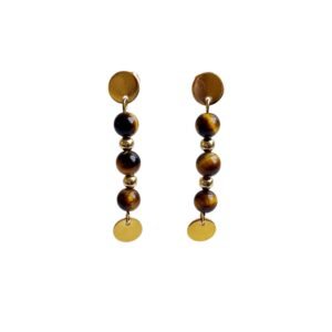 Boucles d'oreilles FELINEA - Oeil de tigre