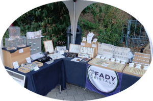 Retrouvez le stand Fady Cristaux sur les marché artisanaux, en Auvergne